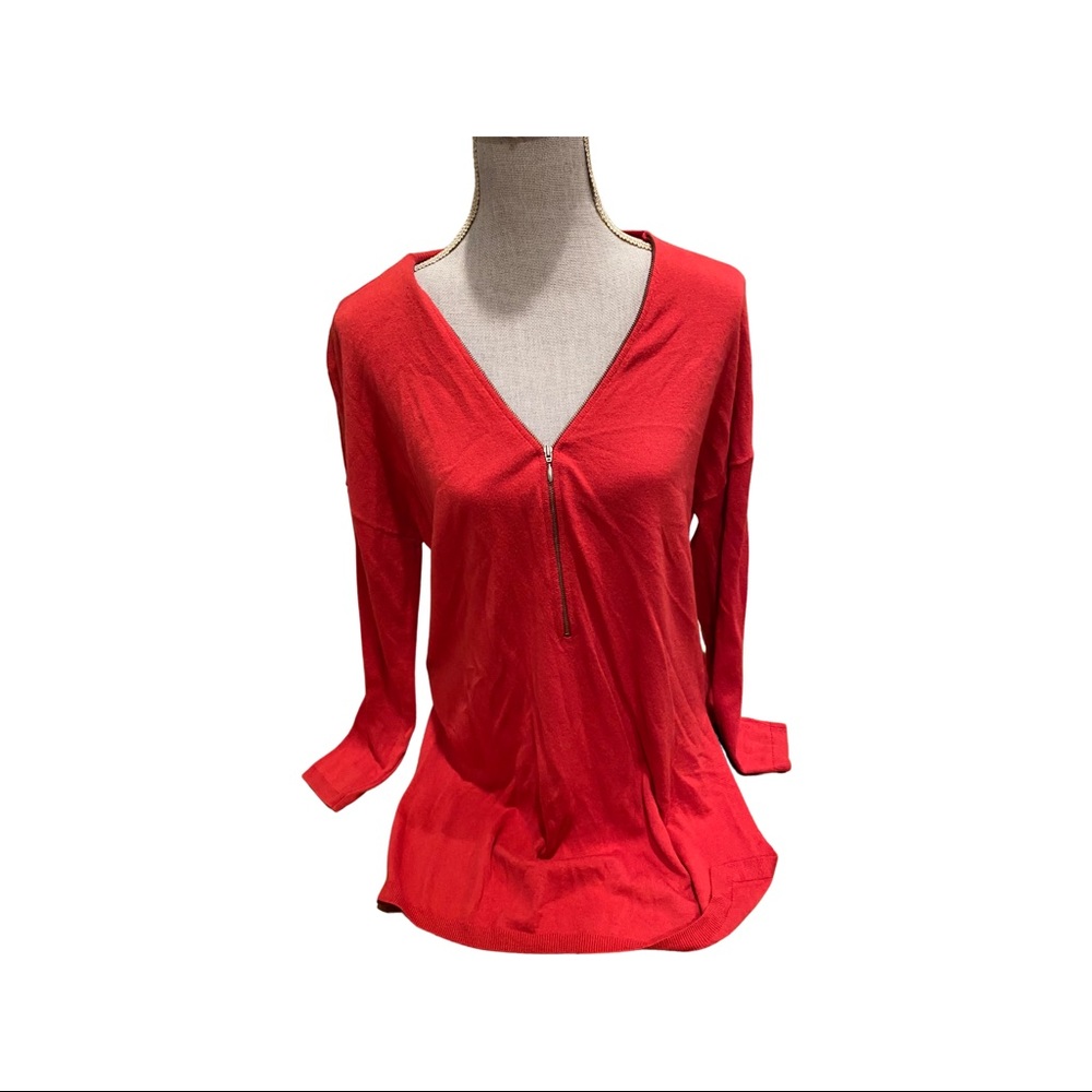 Trouve sweater with front zipper